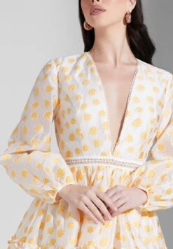 Plunge Neck Tiered Dress -Silk Bloom Dresses Store 3 zoom desktop 2130