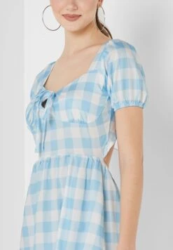 Checkered Print Dress -Silk Bloom Dresses Store 3 zoom desktop 222