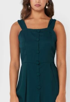 Square Neck Button Detail Dress -Silk Bloom Dresses Store 3 zoom desktop 232