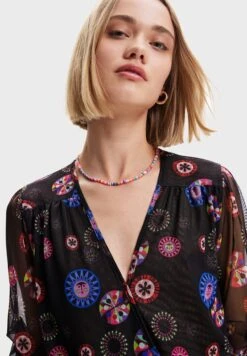 Desigual Puff Sleeve Printed Ruched Waist Dress 6 Desigual Puff Sleeve Printed Ruched Waist Dress -Silk Bloom Dresses Store 3 zoom desktop 238