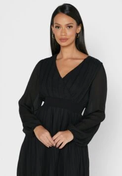 JACQUELINE DE YONG Puffed Sleeves Wrap Dress -Silk Bloom Dresses Store 3 zoom desktop 24