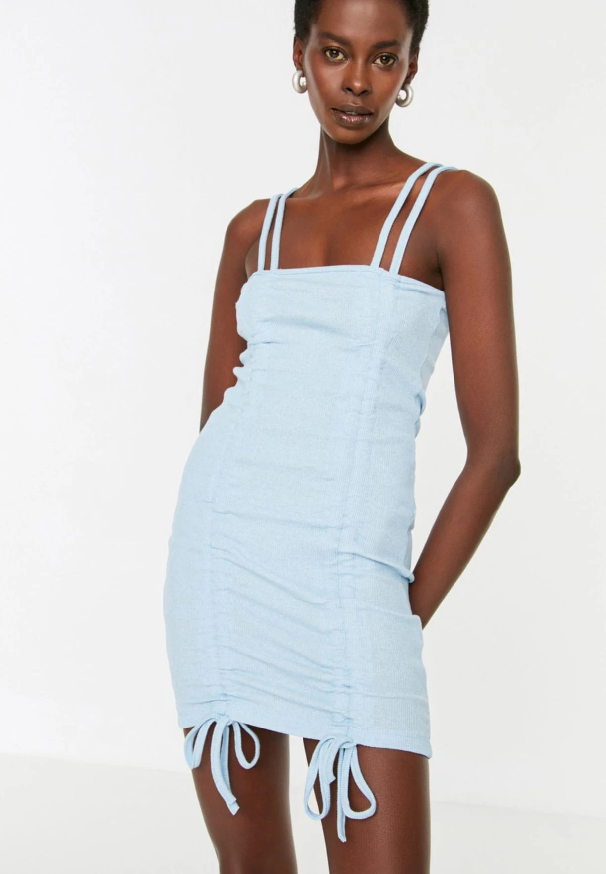 Trendyol Ruched Strappy Dress 3 Trendyol Ruched Strappy Dress - Image 3