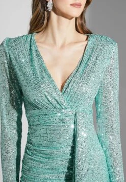 Little Mistress Sequin V-Neck Knot Detail Dress 6 Little Mistress Sequin V-Neck Knot Detail Dress -Silk Bloom Dresses Store 3 zoom desktop 254