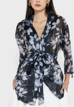 Floral Print Tie Detail Dress 6 Floral Print Tie Detail Dress -Silk Bloom Dresses Store 3 zoom desktop 272