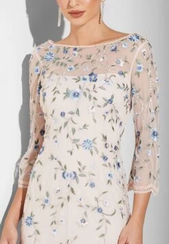 Adrianna Papell Crew Neck Printed Dress -Silk Bloom Dresses Store 3 zoom desktop 277