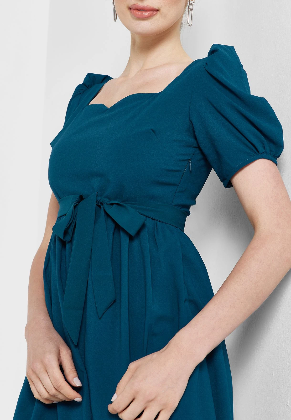 Puff Sleeve Plisse Dress 3 Puff Sleeve Plisse Dress - Image 3