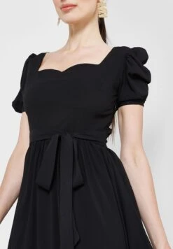 Balloon Sleeve Sweetheart Neck Pleated Dress 6 Balloon Sleeve Sweetheart Neck Pleated Dress -Silk Bloom Dresses Store 3 zoom desktop 282