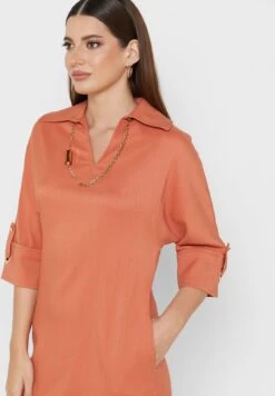 Sleeve Detail Polo Neck Dress -Silk Bloom Dresses Store 3 zoom desktop 283