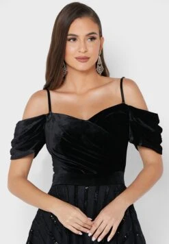 Cold Shoulder Sweetheart Neck Dress -Silk Bloom Dresses Store 3 zoom desktop 286