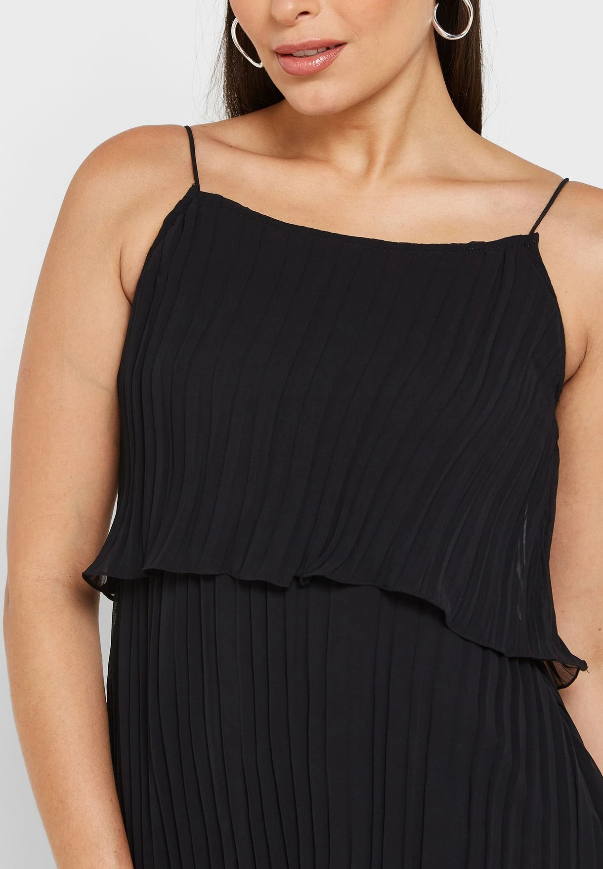 Ribbed Ruffle Square Neck Dress 3 Ribbed Ruffle Square Neck Dress - Image 3
