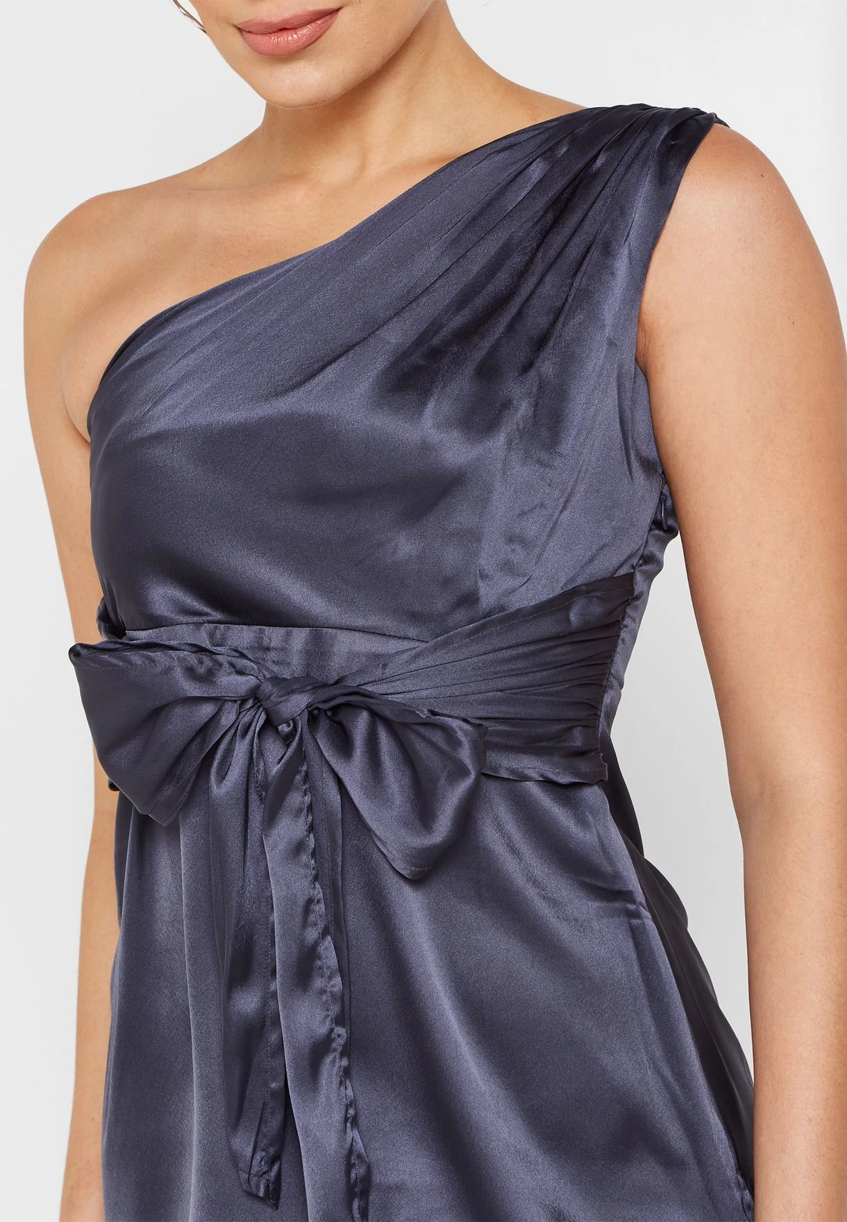 One Shoulder Tie Detail Dress 3 One Shoulder Tie Detail Dress - Image 3