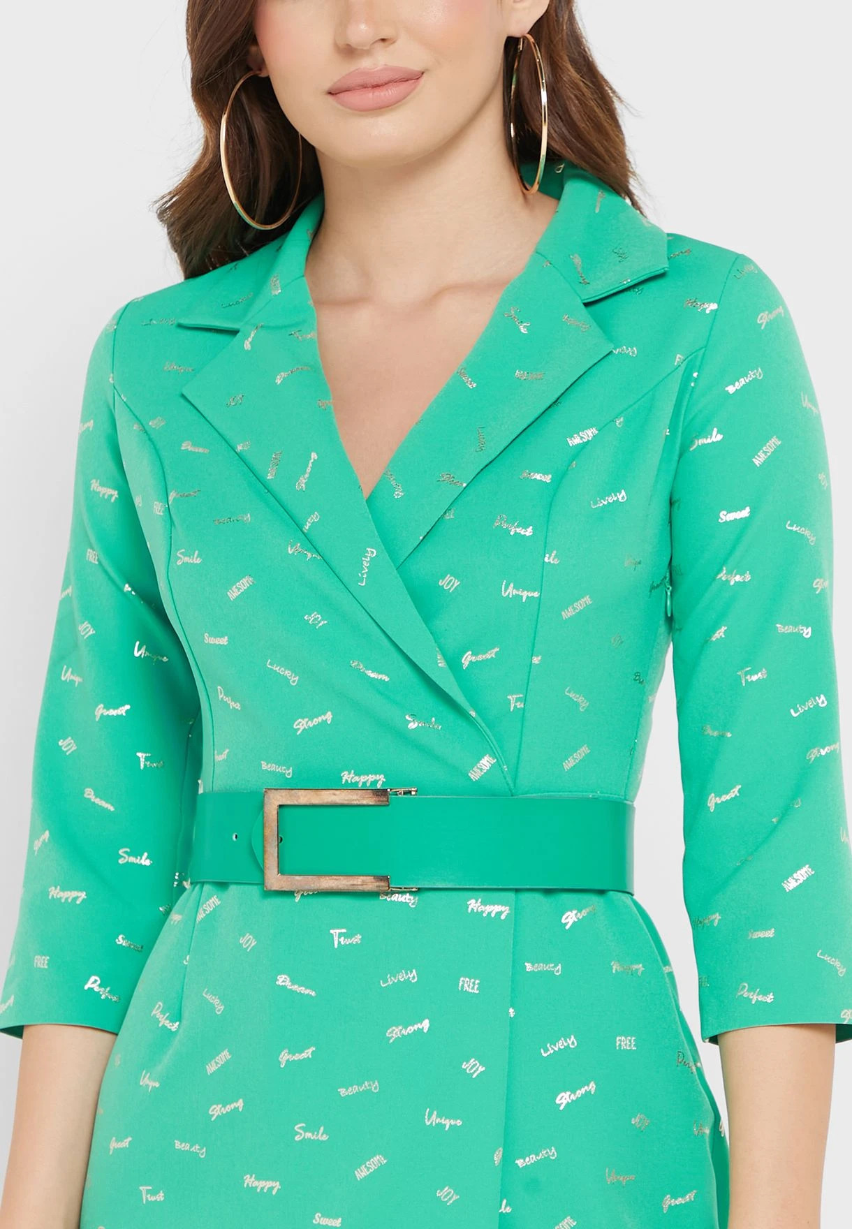 Printed Surplice Wrap Dress 3 Printed Surplice Wrap Dress - Image 3