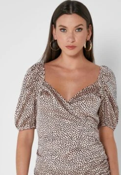 Puff Sleeve Polka Dot Dress -Silk Bloom Dresses Store 3 zoom desktop 293