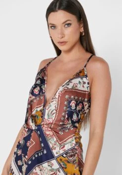 Knot Detail Printed Cami Dress -Silk Bloom Dresses Store 3 zoom desktop 310