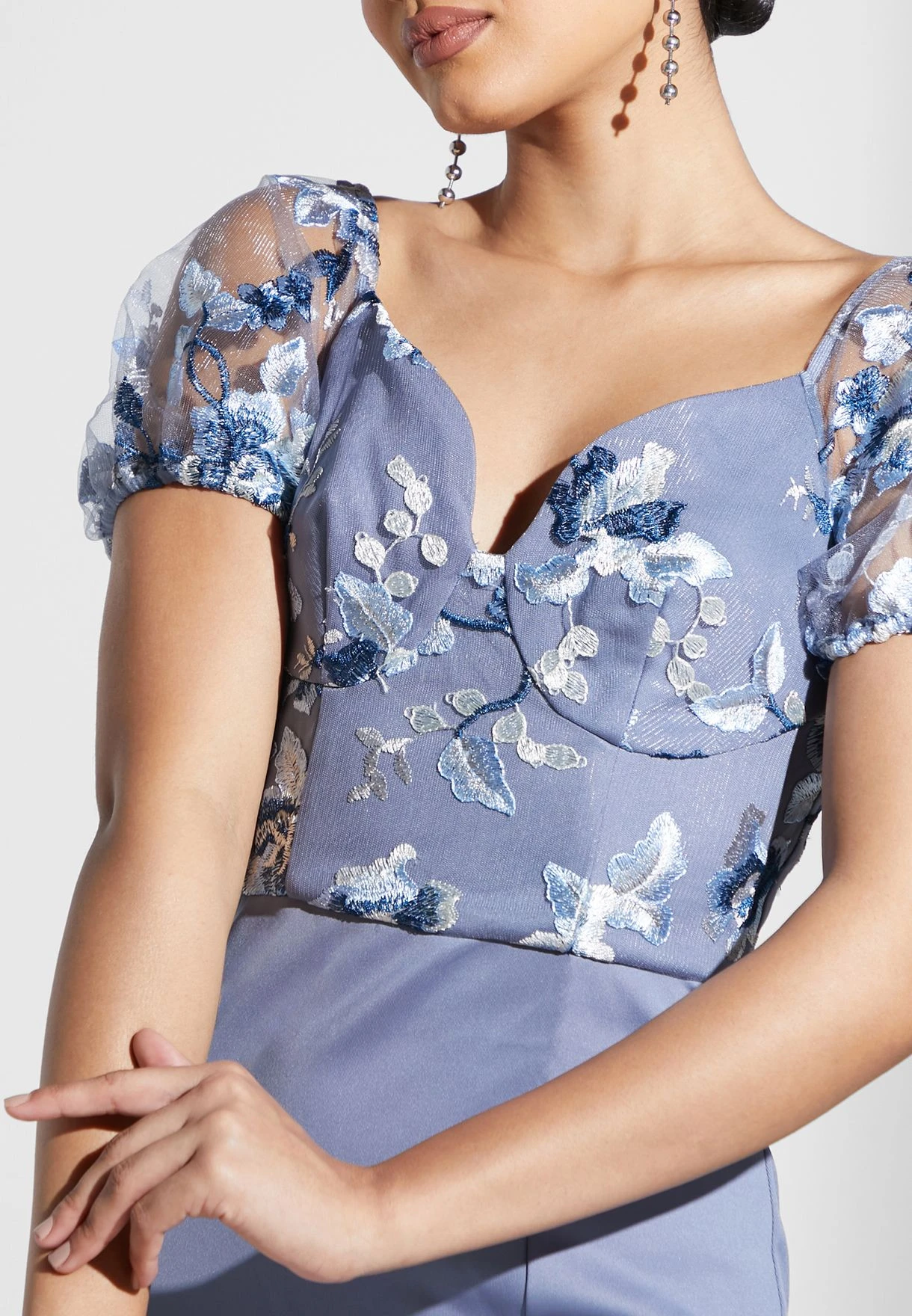 Slit Hem Embroidered Bodycon Dress 3 Slit Hem Embroidered Bodycon Dress - Image 3