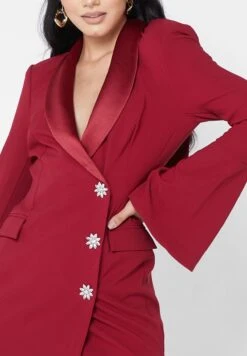 Button Detail Flute Sleeve Dress -Silk Bloom Dresses Store 3 zoom desktop 368