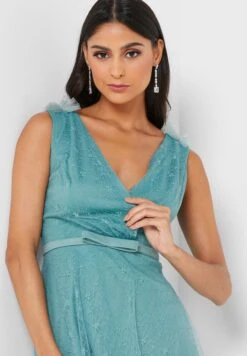 V-Neck Shimmer Dress -Silk Bloom Dresses Store 3 zoom desktop 379