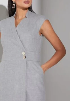 Karen Millen Button Detail Dress -Silk Bloom Dresses Store 3 zoom desktop 39