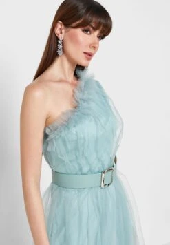 Ruffled Detail One-Shoulder Dress -Silk Bloom Dresses Store 3 zoom desktop 398
