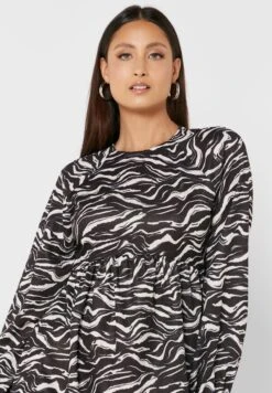 RIVER ISLAND Smock Abstract Mini Dress -Silk Bloom Dresses Store 3 zoom desktop 410