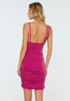 Trendyol Strappy Pleat Detail Bodycon Dress 6 Trendyol Strappy Pleat Detail Bodycon Dress -Silk Bloom Dresses Store 3 zoom desktop 415