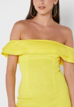 Ruffle Detail Bardot Dress -Silk Bloom Dresses Store 3 zoom desktop 433