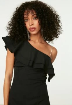 Trendyol One Shoulder Ruffle Detail Dress -Silk Bloom Dresses Store 3 zoom desktop 439