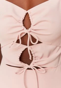 Trendyol Puff Sleeve Tie Detail Ruffle Hem Dress -Silk Bloom Dresses Store 3 zoom desktop 440