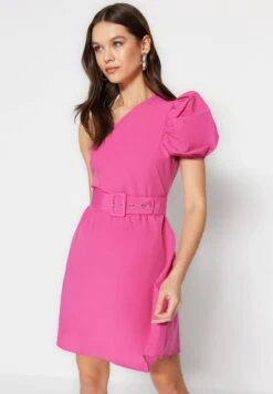 Trendyol Belted One Shoulder Dress -Silk Bloom Dresses Store 3 zoom desktop 45