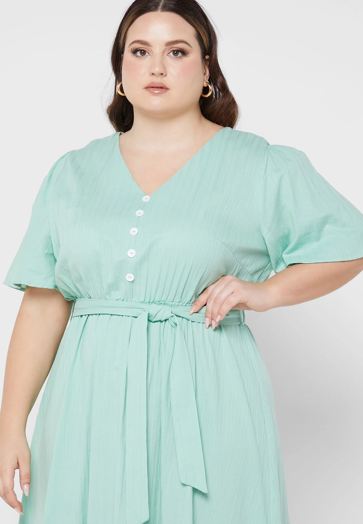 Flouncy Sleeve A-Line Dress 3 Flouncy Sleeve A-Line Dress - Image 3