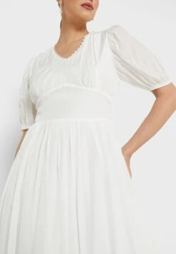 ELLA Flare Puff Sleeve Dress -Silk Bloom Dresses Store 3 zoom desktop 466