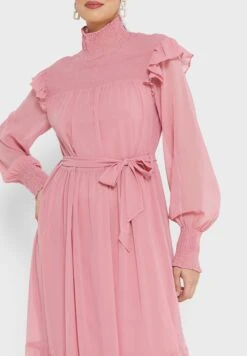 ELLA Ruffle Shoulder Detail Dress -Silk Bloom Dresses Store 3 zoom desktop 467