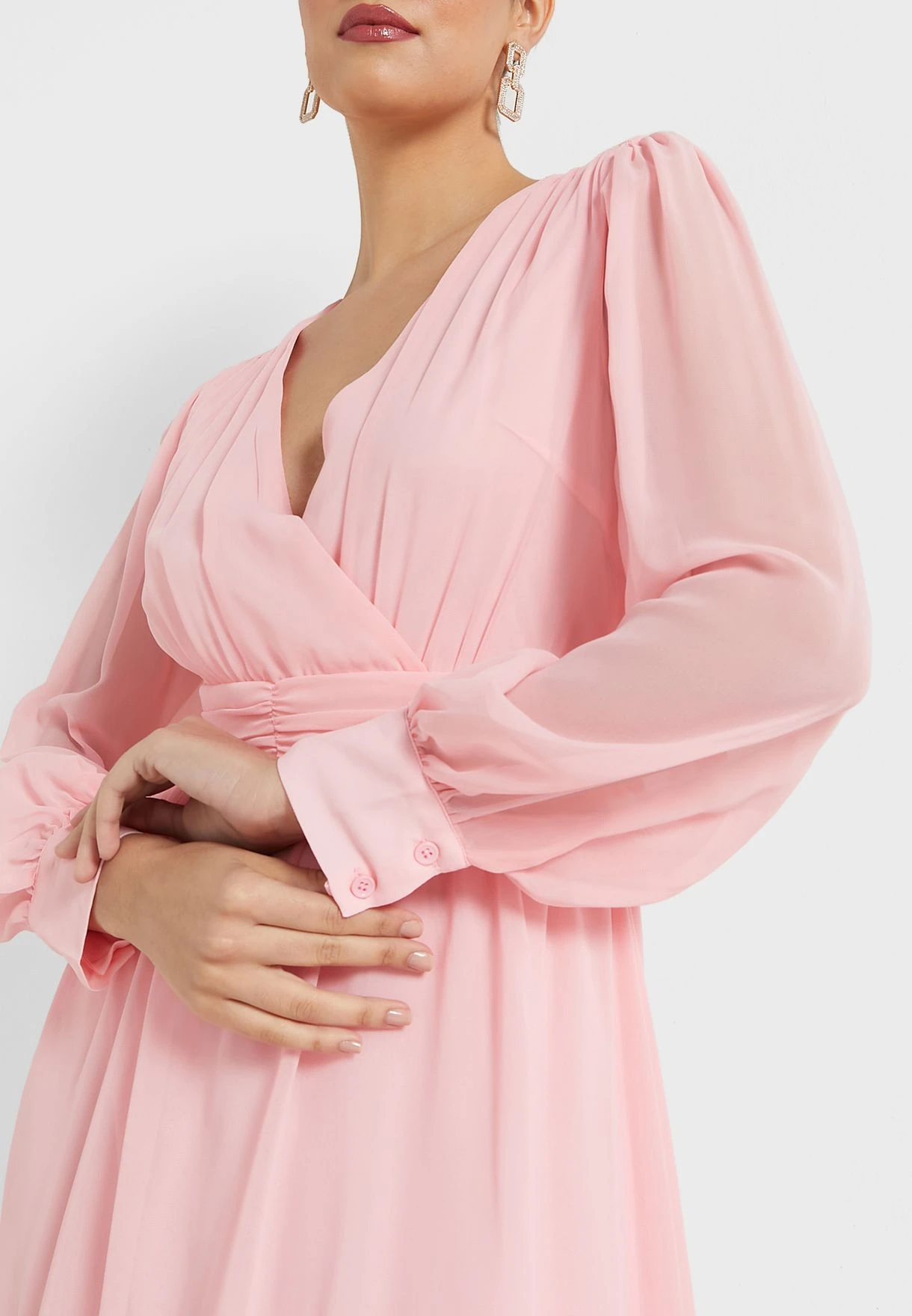 ELLA Surplice Neck Flared Dress 3 ELLA Surplice Neck Flared Dress - Image 3