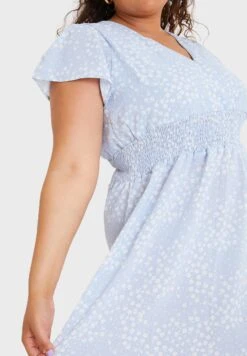 Floral Button Down Ruched Waist Dress 6 Floral Button Down Ruched Waist Dress -Silk Bloom Dresses Store 3 zoom desktop 48