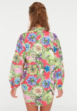 Trendyol Tie Neck Printed Dress -Silk Bloom Dresses Store 3 zoom desktop 50