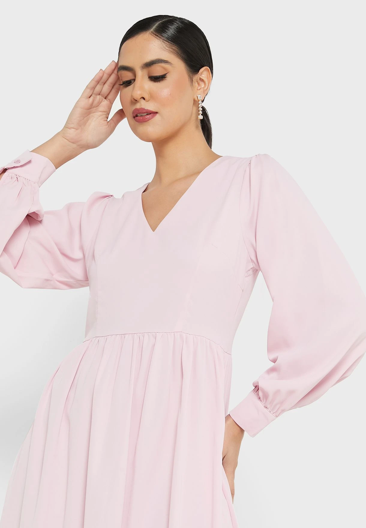 ELLA V Neck Flare Dress 3 ELLA V Neck Flare Dress - Image 3