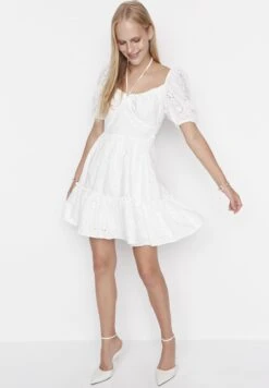 Trendyol Openwork Balloon Sleeve Dress -Silk Bloom Dresses Store 3 zoom desktop 51