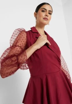 ELLA Mesh Sleeve Layered Dress -Silk Bloom Dresses Store 3 zoom desktop 510