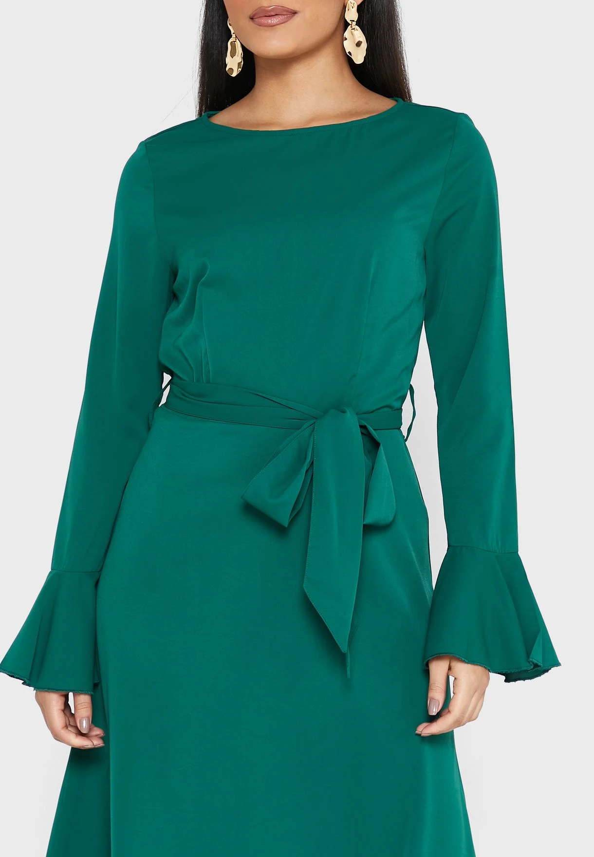 ELLA Self Tie Flare Dress 3 ELLA Self Tie Flare Dress - Image 3