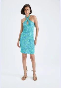 DeFacto Woman Bodycon Wrap Short Sleeve Knitted Dress 11 DeFacto Woman Bodycon Wrap Short Sleeve Knitted Dress -Silk Bloom Dresses Store 3 zoom desktop 559