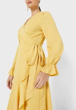 ELLA Ruffle Hem Wrap Dress -Silk Bloom Dresses Store 3 zoom desktop 561