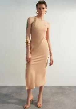 Trendyol One Shoulder Slit Detail Dress -Silk Bloom Dresses Store 3 zoom desktop 586
