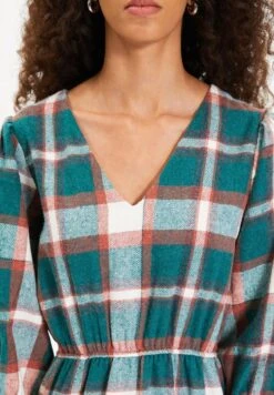 Trendyol V-Neck Checked Dress -Silk Bloom Dresses Store 3 zoom desktop 594