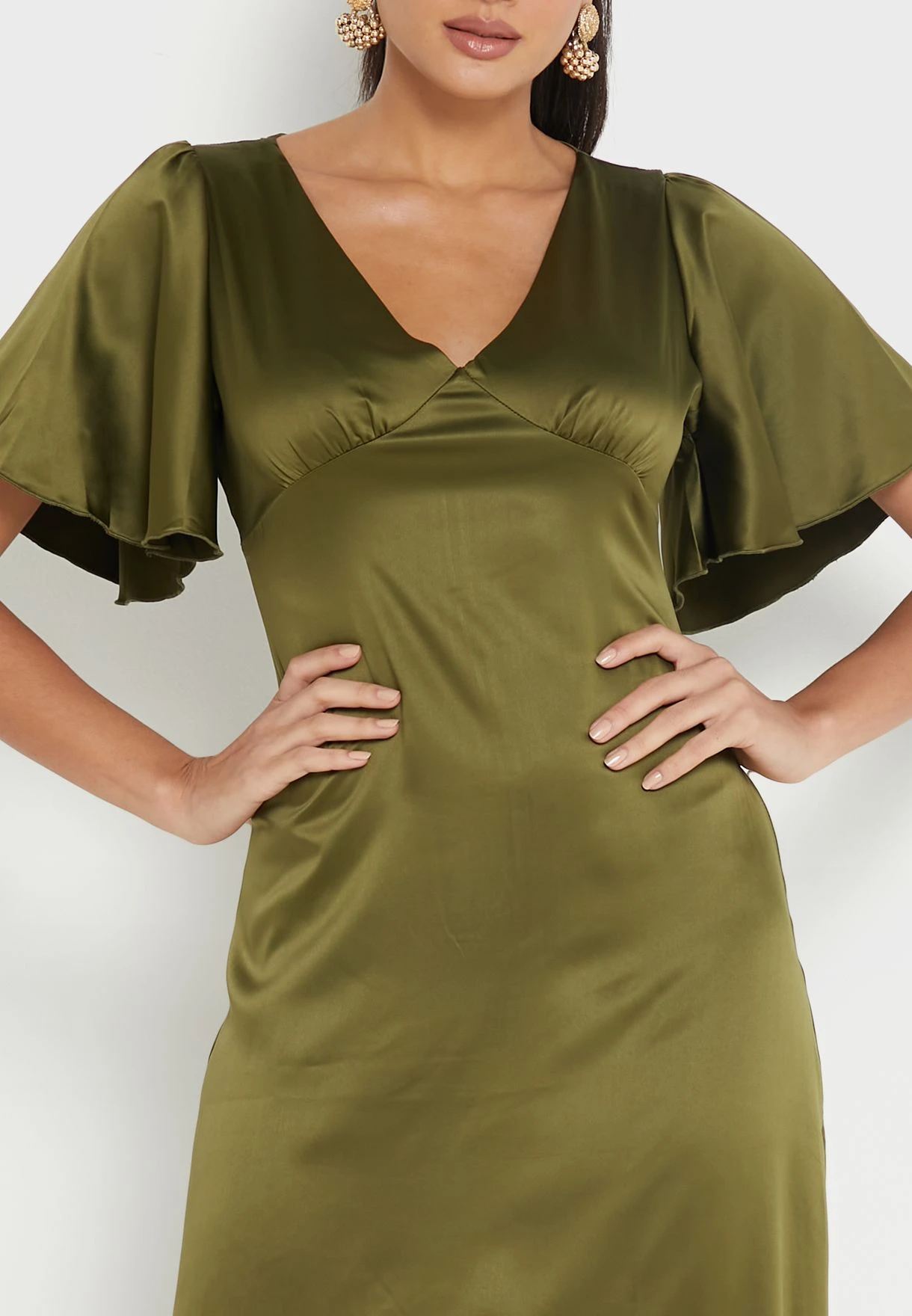 ELLA Satin A Line Dress 3 ELLA Satin A Line Dress - Image 3