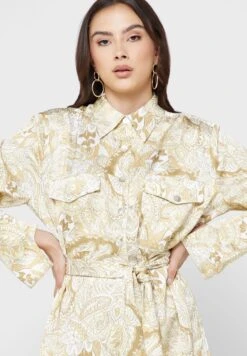 Printed Shirt Dress -Silk Bloom Dresses Store 3 zoom desktop 599
