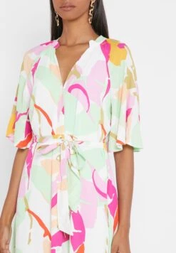 YAS V-Neck Printed Dress -Silk Bloom Dresses Store 3 zoom desktop 604
