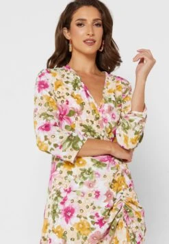 ELLA Gathered Floral Dress 6 ELLA Gathered Floral Dress -Silk Bloom Dresses Store 3 zoom desktop 629