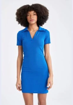 DeFacto Slim Fit Short Sleeve Mini Dress -Silk Bloom Dresses Store 3 zoom desktop 641