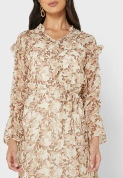 Floral Printed Puff Sleeve Tie Detail Dress 6 Floral Printed Puff Sleeve Tie Detail Dress -Silk Bloom Dresses Store 3 zoom desktop 658