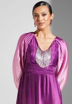 Puff Sleeve Cut Out Dress -Silk Bloom Dresses Store 3 zoom desktop 667